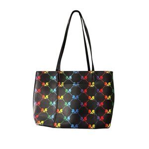 Karl Langerfeld Paris Maybelle Leather Monogram Tote Multicolor MSRP $228 EUC